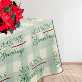 Groeten van het seizoen Gingham Christmas Tafelkleed