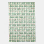 Groeten van het seizoen Gingham Christmas Theedoek (Verticaal)