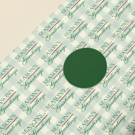 Groeten van het seizoen Gingham Christmas Tissuepapier