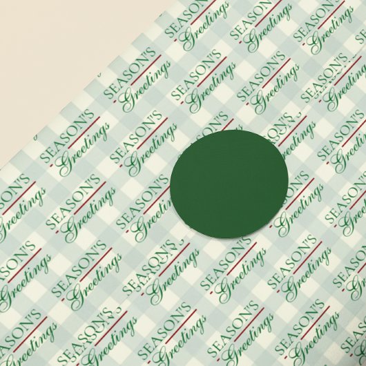 Groeten van het seizoen Gingham Christmas Tissuepapier