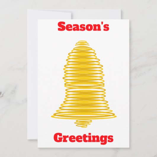 Groeten van het seizoen Gold Bell Kaart (Voorkant)