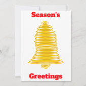 Groeten van het seizoen Gold Bell Kaart (Achterkant)