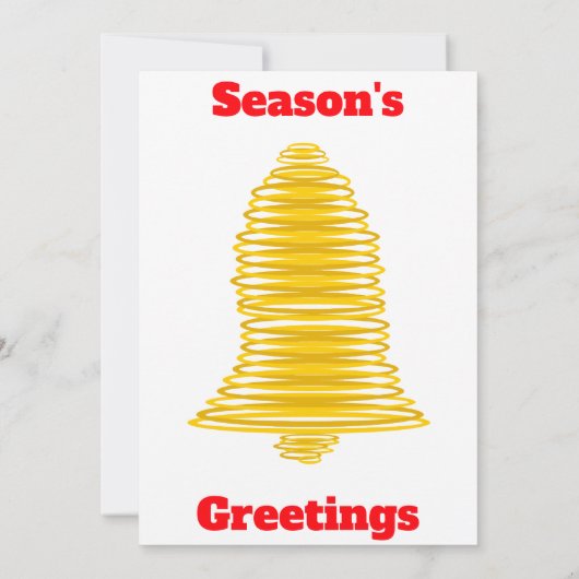 Groeten van het seizoen Gold Bell Kaart (Achterkant)