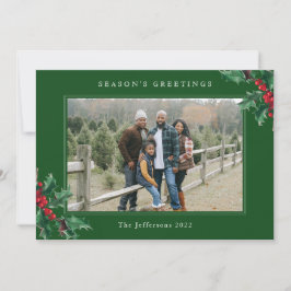 Groeten van het seizoen Groene Aangepaste kerstkaa