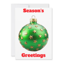 Groeten van het seizoen Groene Ornament Kaart