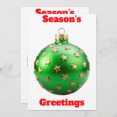 Groeten van het seizoen Groene Ornament Kaart (Voorkant / Achterkant)