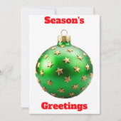 Groeten van het seizoen Groene Ornament Kaart (Voorkant)