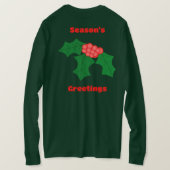 Groeten van het seizoen Holly T-shirt met lange mo (Design achterkant)