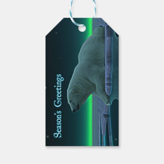 Groeten van het seizoen - Ice Edge Polar Beer Cadeaulabel (Voorkant)