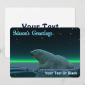 Groeten van het seizoen - Ice Edge Polar Beer Feestdagenkaart (Voorkant / Achterkant)