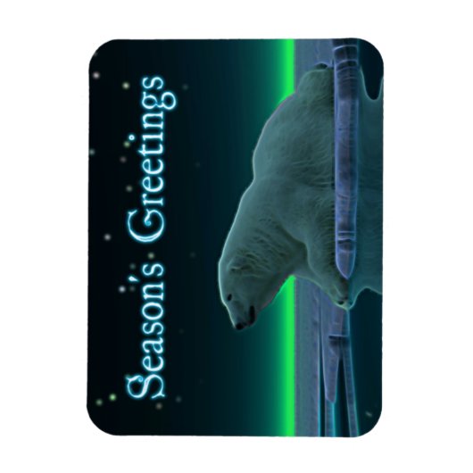Groeten van het seizoen - Ice Edge Polar Beer Magneet (Verticaal)
