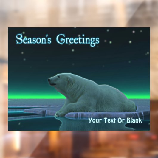 Groeten van het seizoen - Ice Edge Polar Beer Raamsticker (Vel 2)