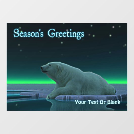 Groeten van het seizoen - Ice Edge Polar Beer Raamsticker (Vel)