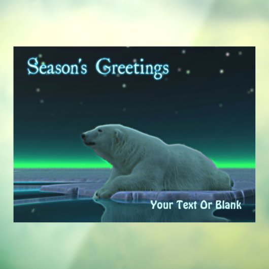 Groeten van het seizoen - Ice Edge Polar Beer Raamsticker (Vel 3)