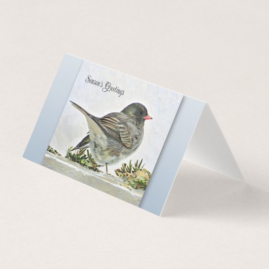 Groeten van het seizoen - Junco - Blank Kaart (Voorkant)