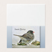 Groeten van het seizoen - Junco - Blank Kaart (Buitenkant ongevouwen)