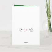 Groeten van het seizoen met aangepaste boomstructu feestdagen kaart (Achterkant)