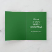 Groeten van het seizoen met aangepaste boomstructu feestdagen kaart (Binnen)