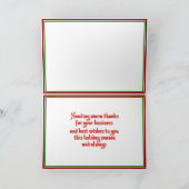 Groeten van het seizoen met pijnbomen (voor bedrij feestdagen kaart (Binnen)