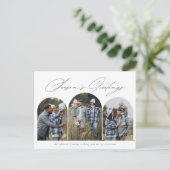 Groeten van het seizoen | Moderne Arch 3 Foto Kers Briefkaart (Staand voorkant)