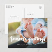 Groeten van het seizoen Moderne vakantiefoto Briefkaart (Voorkant / Achterkant)