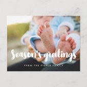 Groeten van het seizoen Moderne vakantiefoto Briefkaart (Voorkant)