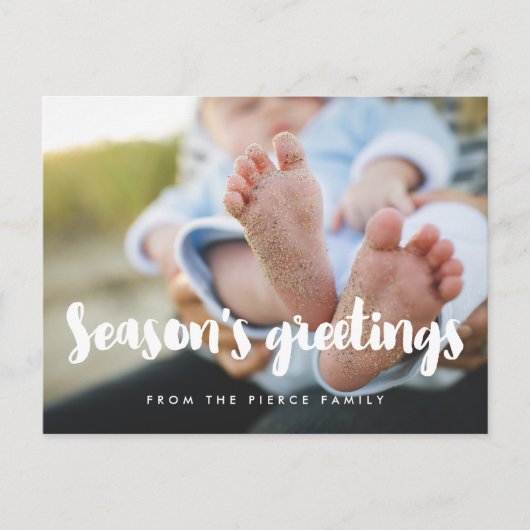 Groeten van het seizoen Moderne vakantiefoto Briefkaart (Voorkant)
