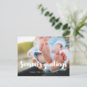 Groeten van het seizoen Moderne vakantiefoto Briefkaart (Staand voorkant)