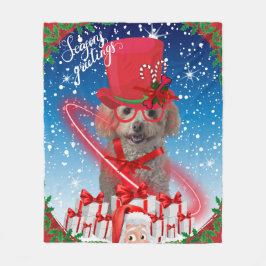 Groeten van het seizoen Poedel Fleece Deken