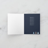 Groeten van het seizoen Polar beren Pattern Dark B Feestdagen Kaart (Binnen)