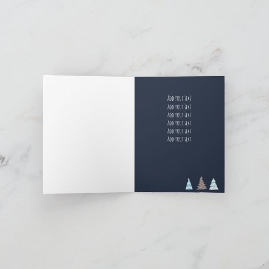 Groeten van het seizoen Polar beren Pattern Dark B Feestdagen Kaart (Binnen)