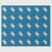 Groeten van het seizoen - Ringed zegel Cadeaupapier (Vlak)