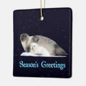 Groeten van het seizoen - Ringed zegel Keramisch Ornament (Links)