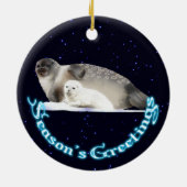 Groeten van het seizoen - Ringed zegel Keramisch Ornament (Achterkant)