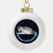 Groeten van het seizoen - Ringed zegel Keramische Bal Ornament (Voorkant)