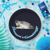 Groeten van het seizoen - Ringed zegel Papieren Bordje (Feest)