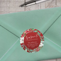 Groeten van het seizoen Rode Kerst