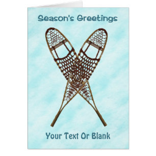 Groeten van het seizoen - Sneeuwschoenen op sneeuw