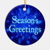 Groeten van het seizoen - Snowburst Keramisch Ornament (Voorkant)