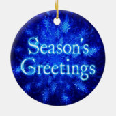 Groeten van het seizoen - Snowburst Keramisch Ornament (Achterkant)