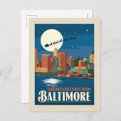 Groeten van het seizoen uit Baltimore Briefkaart (Voorkant / Achterkant)