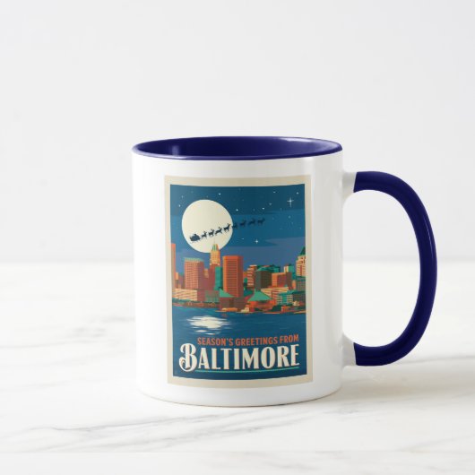 Groeten van het seizoen uit Baltimore Mok (Rechts)