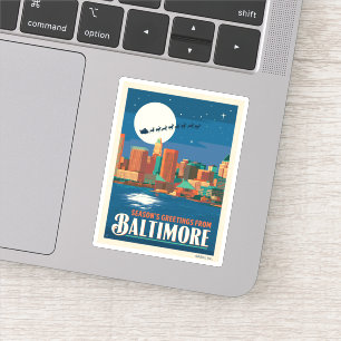 Groeten van het seizoen uit Baltimore Sticker