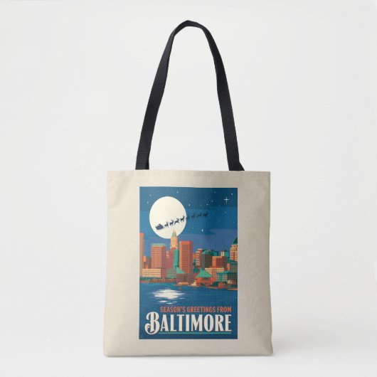 Groeten van het seizoen uit Baltimore Tote Bag (Voorkant)