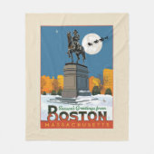 Groeten van het seizoen uit Boston Common! Fleece Deken (Voorkant)