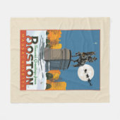 Groeten van het seizoen uit Boston Common! Fleece Deken (Voorkant (Horizontaal))