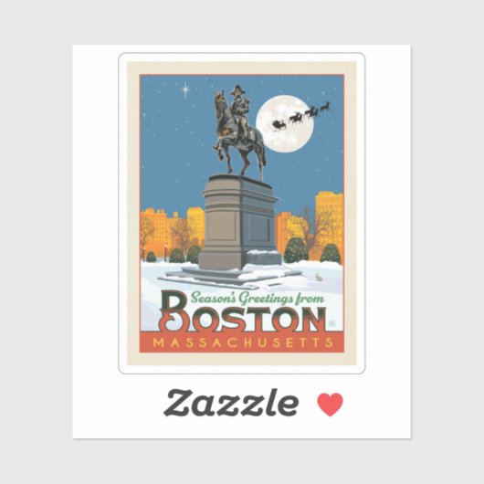 Groeten van het seizoen uit Boston Common! Sticker (Vel)