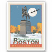 Groeten van het seizoen uit Boston Common! Sticker (Voorkant)