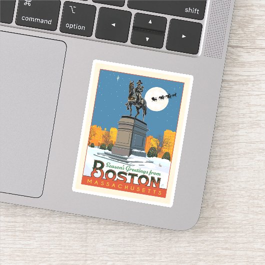 Groeten van het seizoen uit Boston Common! Sticker (Detail)