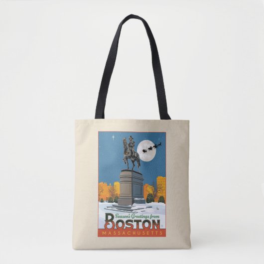 Groeten van het seizoen uit Boston Common! Tote Bag (Voorkant)